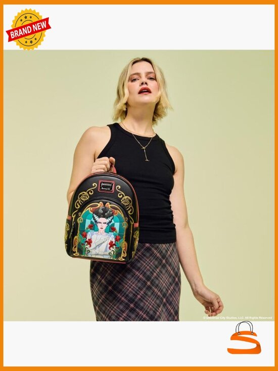 Vegan Leather Mini Backpack with Strap - Universal Monsters